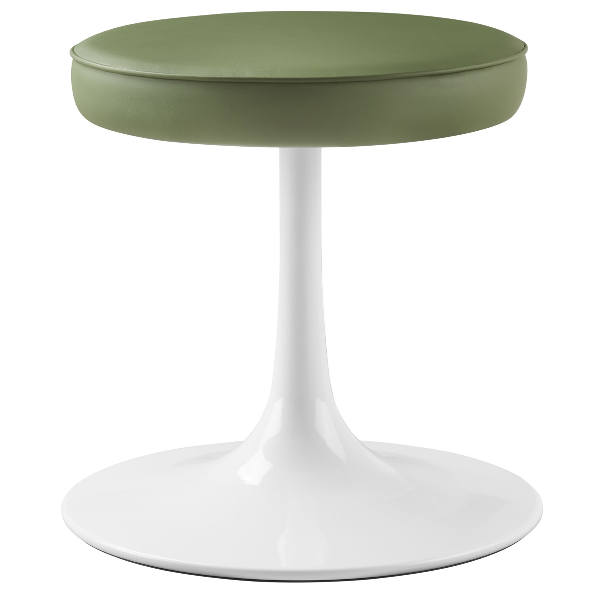 EEI-7264-LEA Lippa Vegan Leather Round Stool, Leaf
