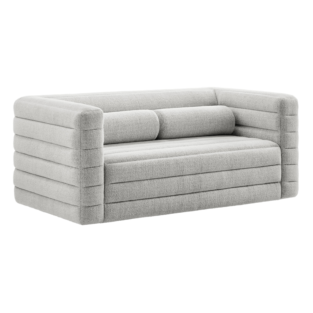 EEI-7137-NPT Relle Channel Tufted Boucle Upholstered Loveseat,  sprint