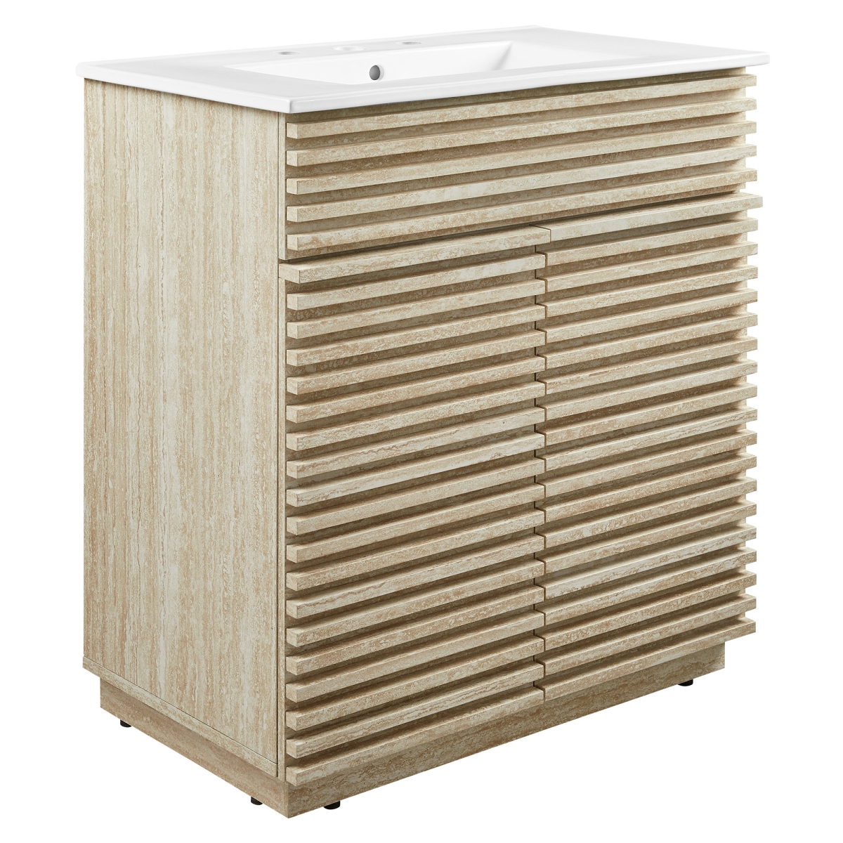 EEI-7048-WHI 30 in. Render Bathroom Vanity with Sink, White