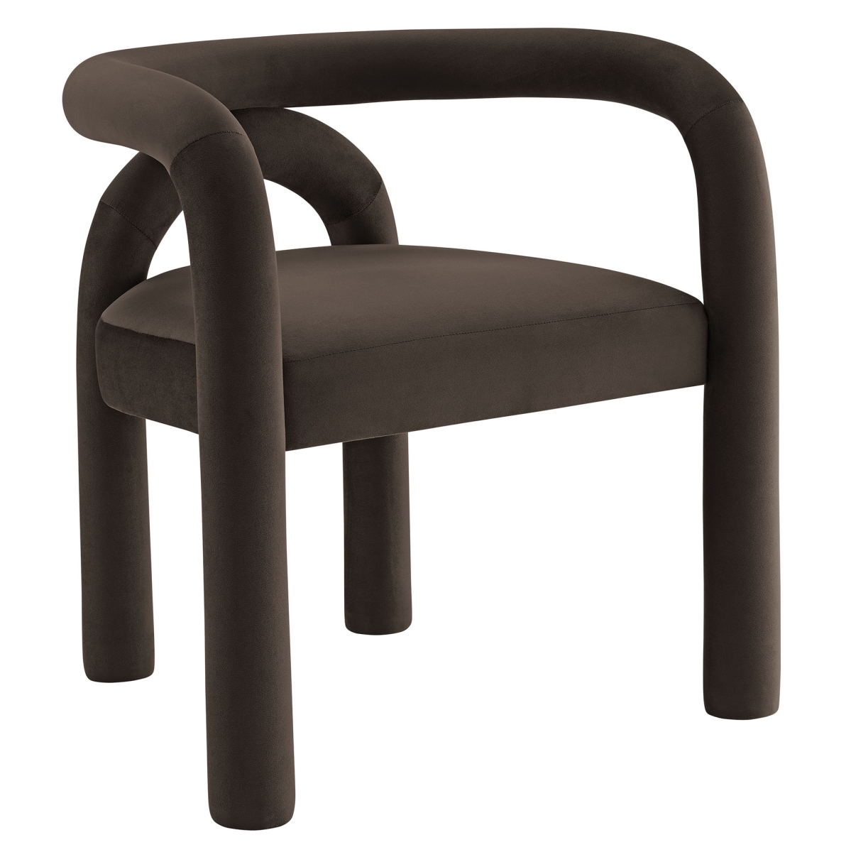 EEI-7104-COA Astrid Performance Velvet Dining Chair, Cocoa