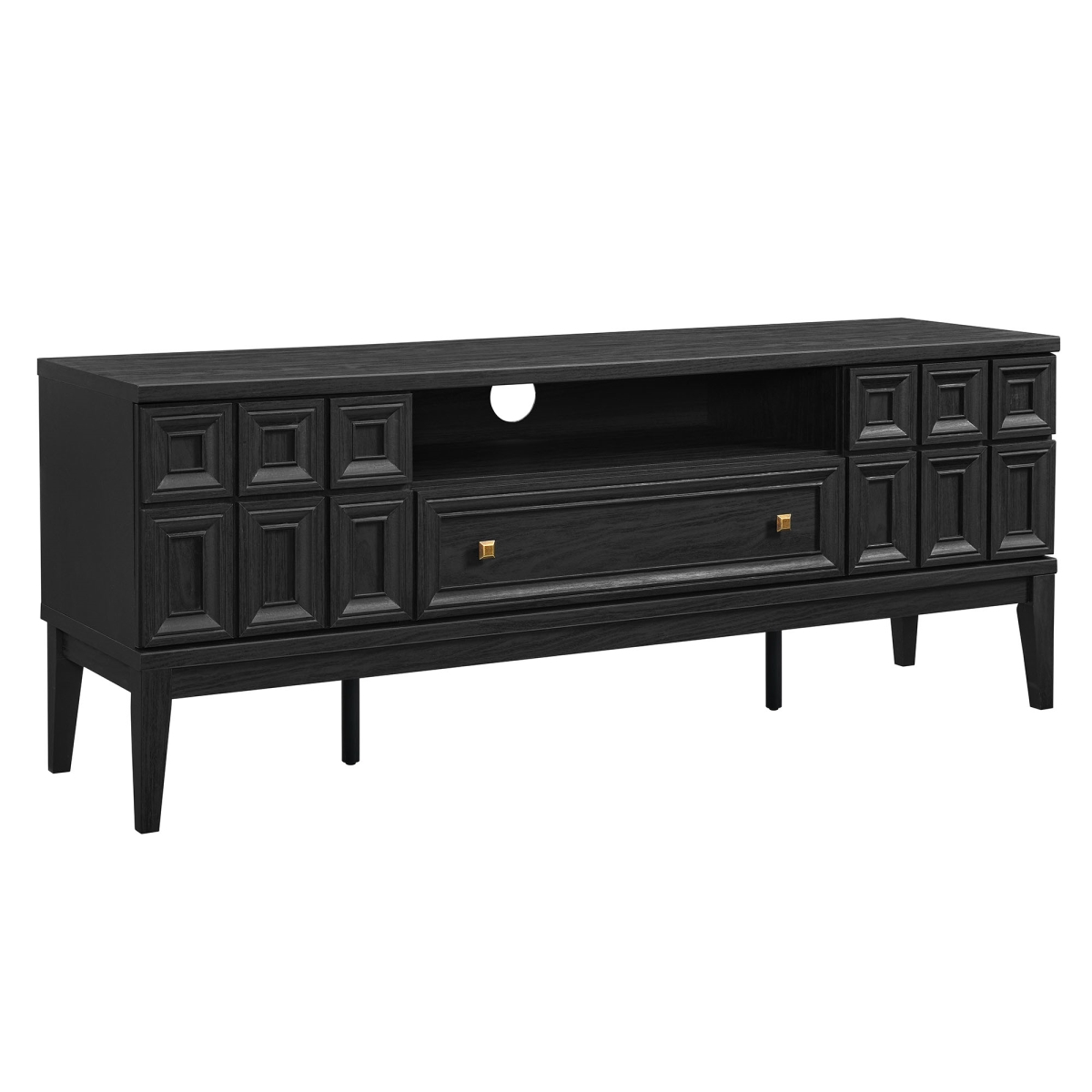 EEI-7182-BLK 59 in. Samos TV Stand, Black