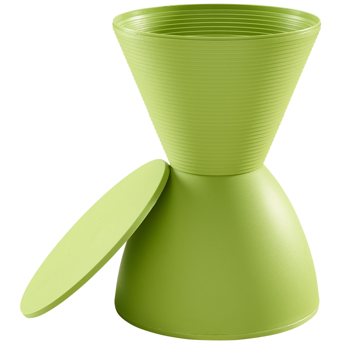 EastEnd EEI-1699-GRN Haste Stool & Side Table in Green Polypropylene