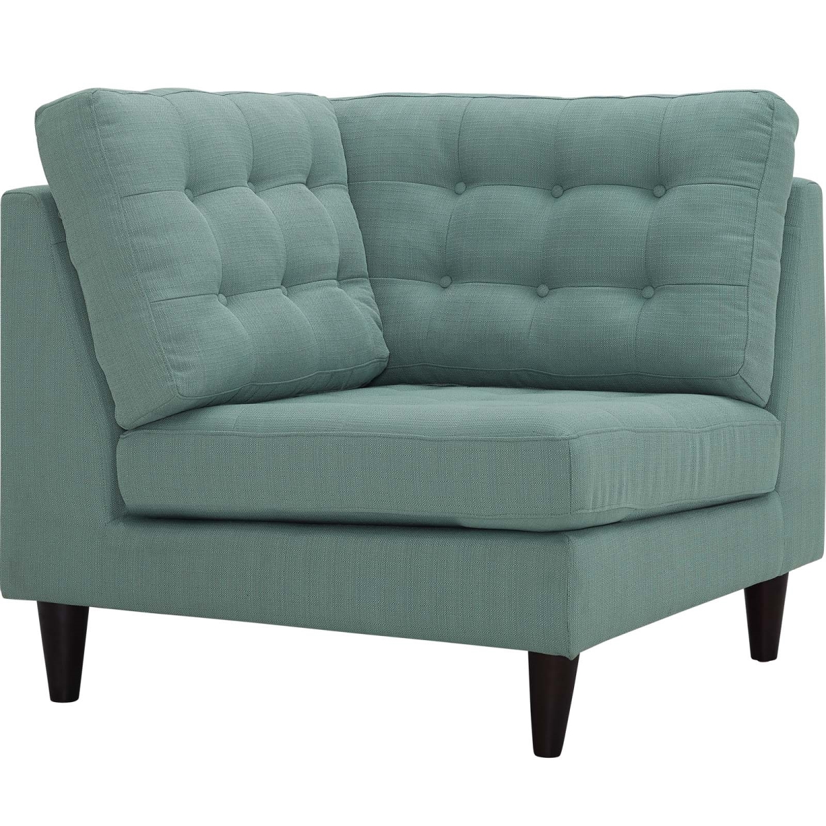 Modway EEI-2610-LAG 35.5 H x 36 W x 36 L in. Empress Upholstered Fabric Corner Sofa, Laguna