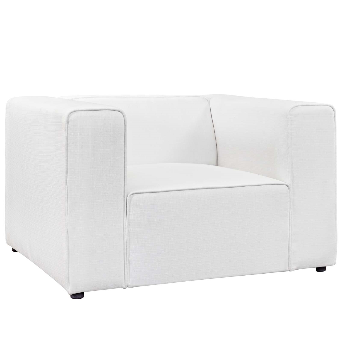 Modway EEI-2718-WHI 27 H x 45.5 W x 37 D in. Mingle Upholstered Fabric Armchair, White -  Modway Furniture