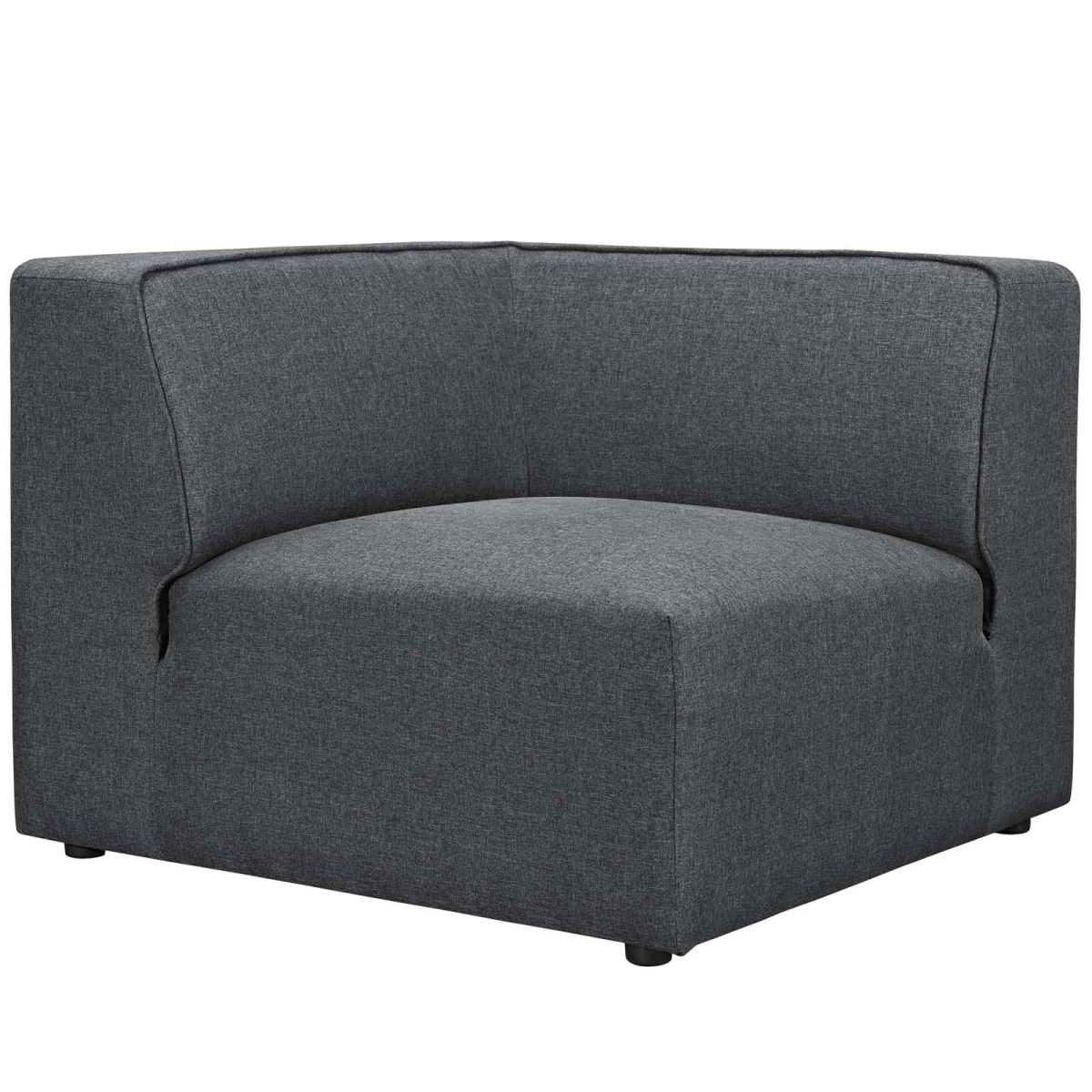 Modway EEI-2728-GRY 27 H x 37 W x 37 D in. Mingle Corner Sofa, Gray