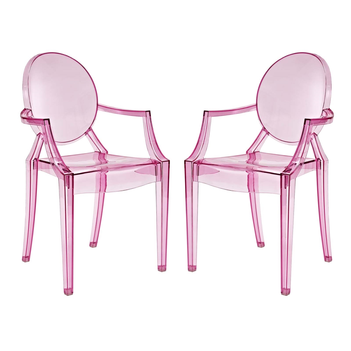 Modway  Casper Dining Armchairs, Pink - Set of 2