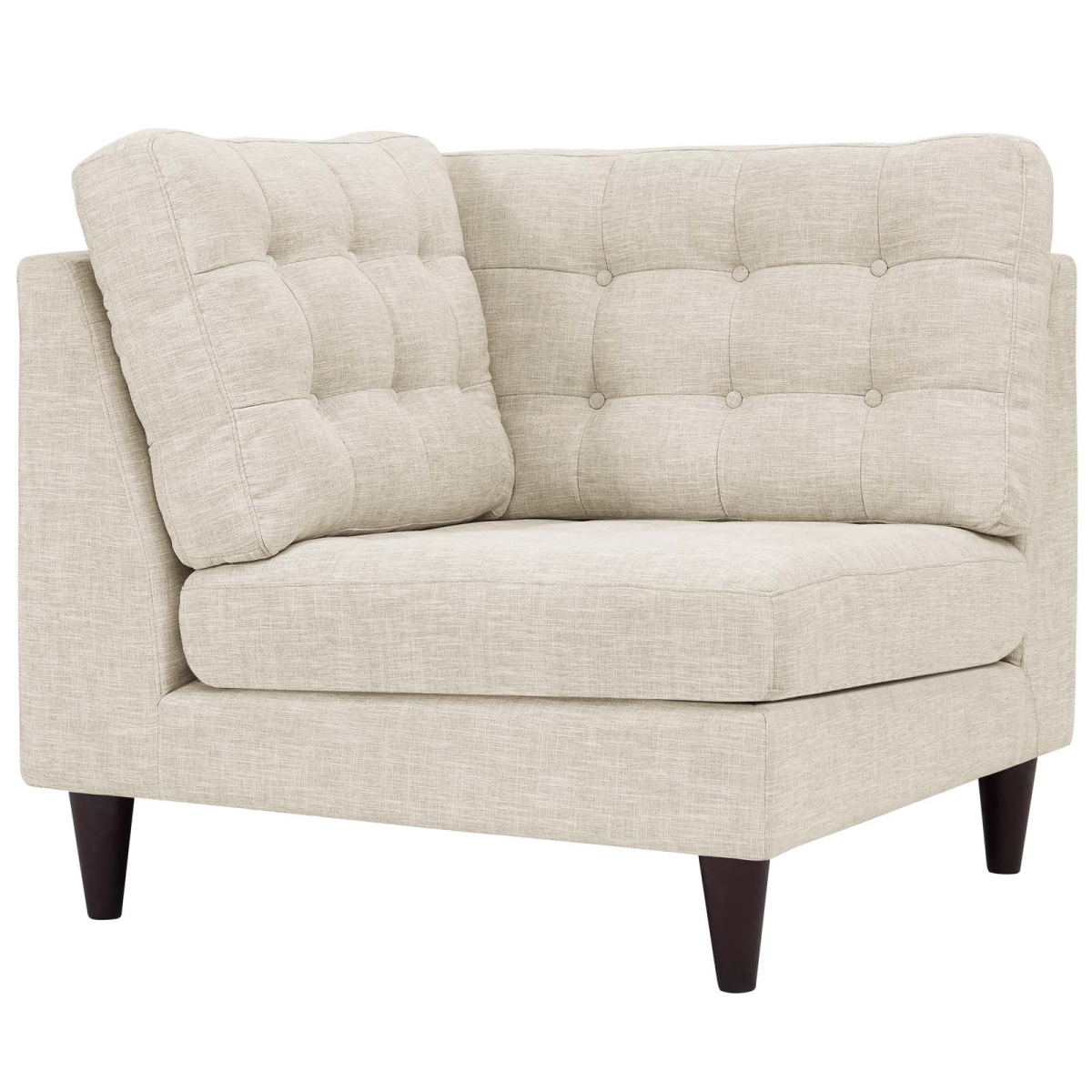 Modway EEI-2610-BEI Empress Upholstered Fabric Corner Sofa, Beige