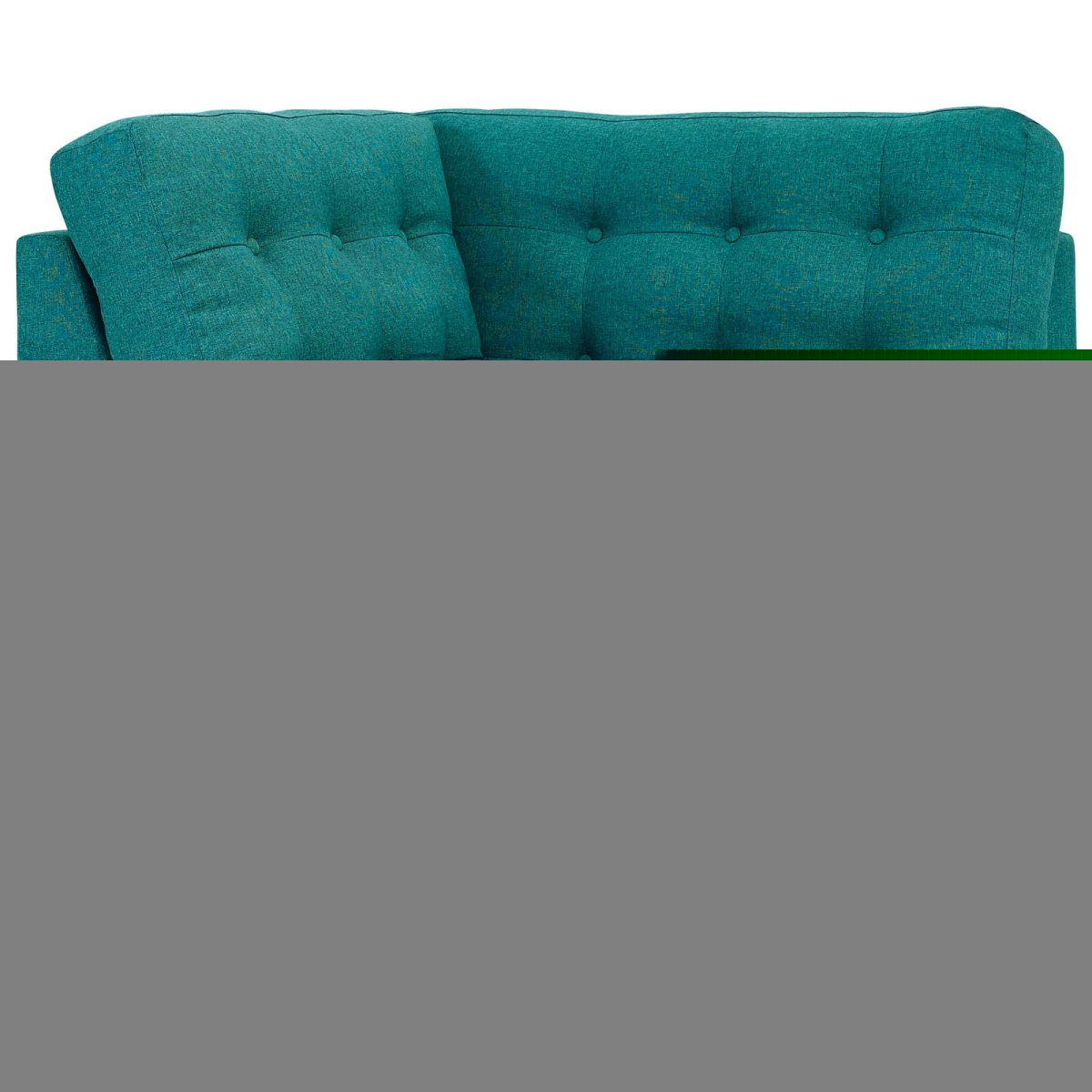 Modway EEI-2610-TEA Empress Upholstered Fabric Corner Sofa, Teal