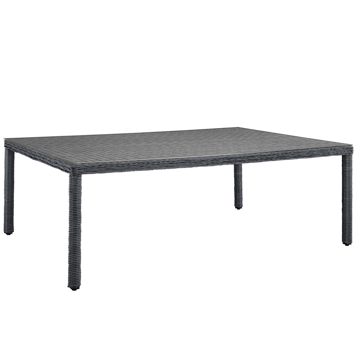 Modway EEI-1944-GRY 90 in. Summon Outdoor Patio Dining Table, Gray
