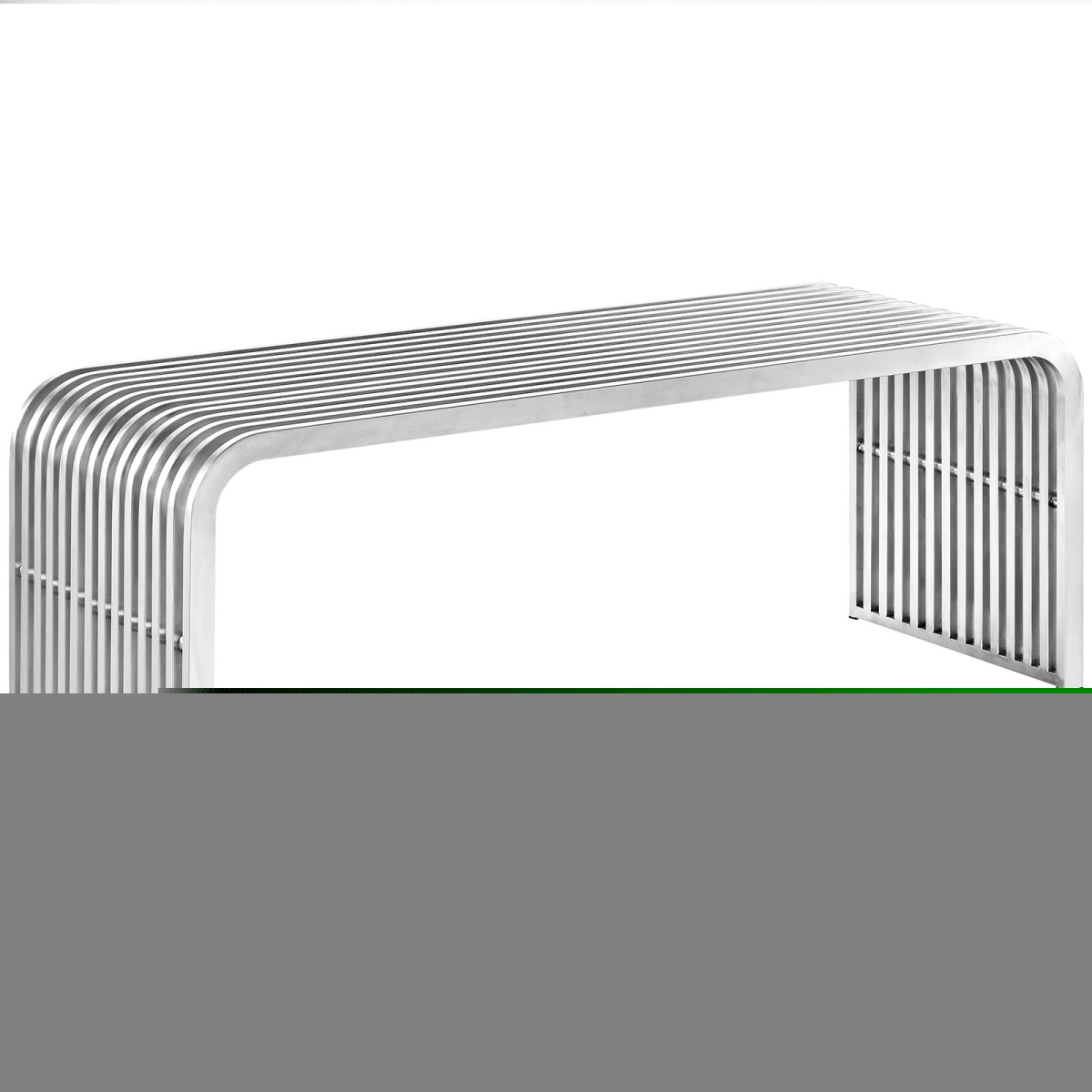 Picture of Modway EEI-2102-SLV 47 in. Pipe Stainless Steel Bench&#44; Silver