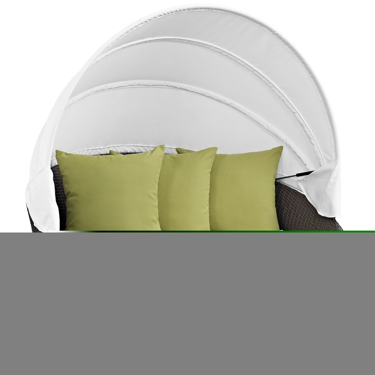 Modway EEI-2175-EXP-PER Convene Canopy Outdoor Patio Daybed, Espresso Peridot