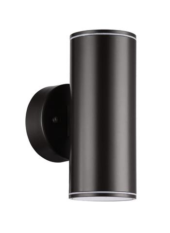 Efficient Lighting EL-1080UD-B 2-Light E26 Base 9W LED Bulb Exterior Wall Mount&#44; Powder Coated Black