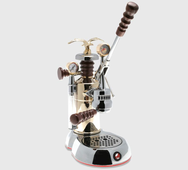 Picture of La Pavoni ESPCO-16 Esperto Competente Espresso Machine with Mounted Pressure Gauge&#44; Chrome & Brass