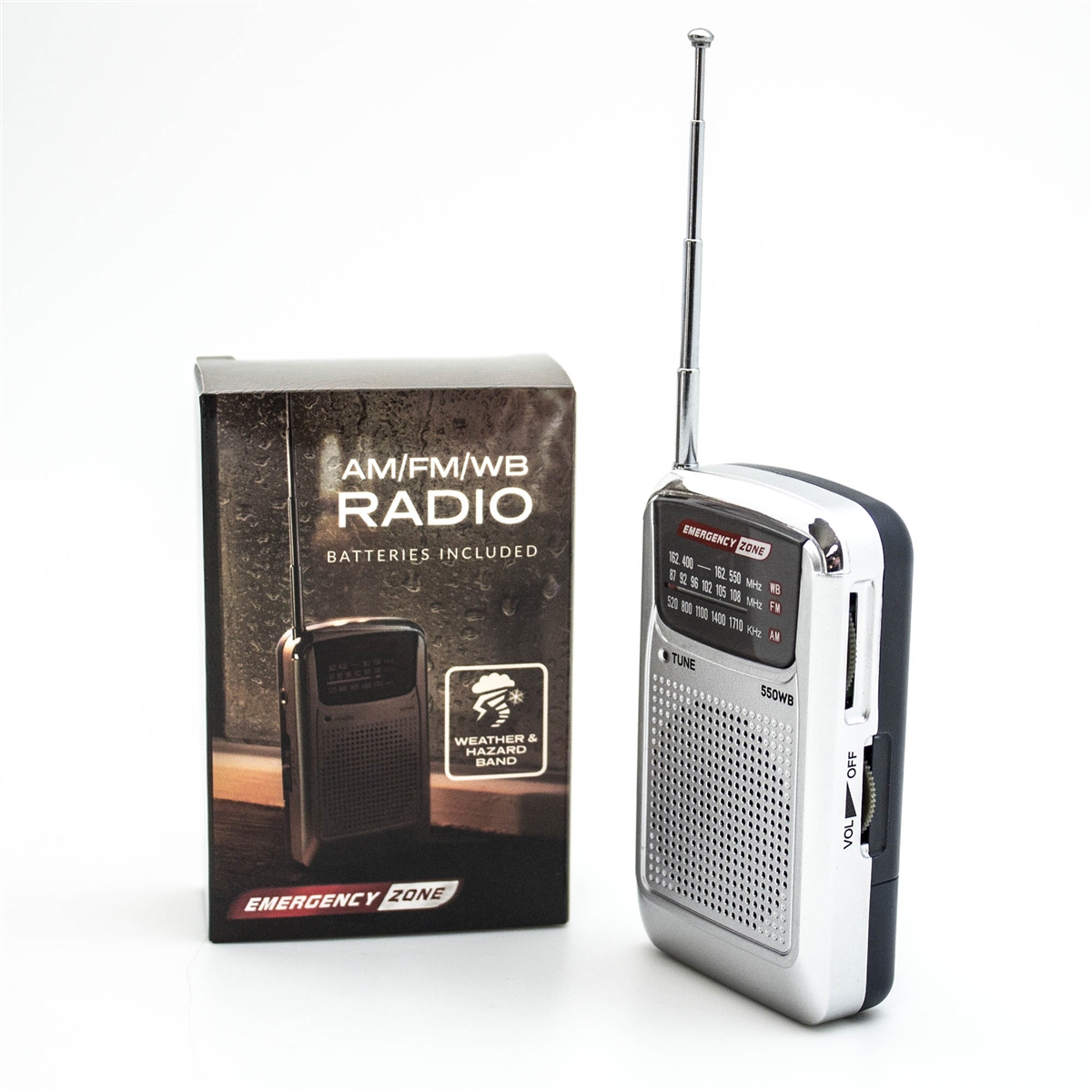 Picture of Emergency Zone 506 Weather Band AM & FM Radio - Size AA