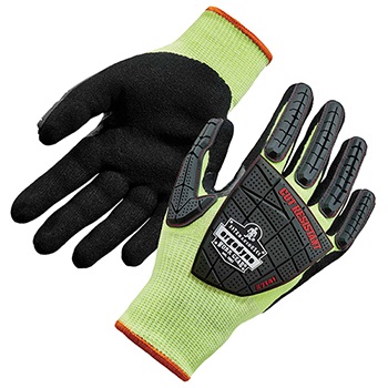 Picture of ProFlex 17833 Nitrile-Coated DIR Level 4 Cut Gloves&#44; Lime - Medium