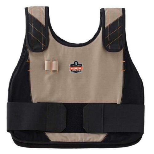 Premium Cooling Vest Only,L/XL,Khaki, Cotton, Modacrylic, Fabric, Hook & Loop Closure, Khaki