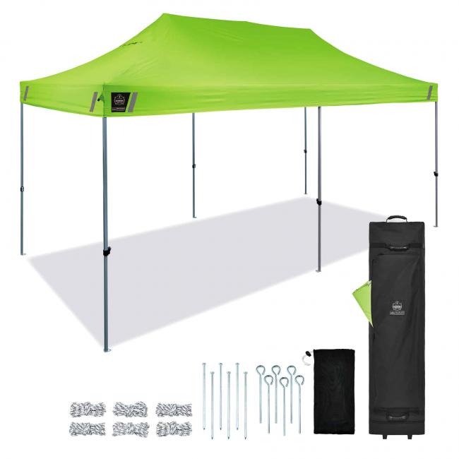 Picture of Shax 12915 10 x 20 ft. Heavy-Duty Pop-Up Tent&#44; Lime