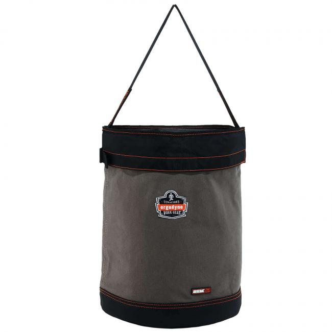 Arsenal 14835 Web Handle Canvas Hoist Bucket with Top, Gray - Extra Large