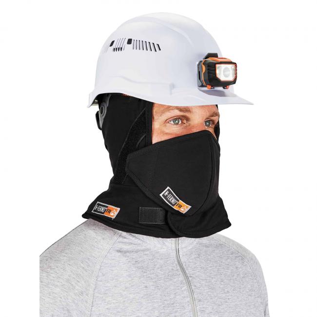 16876 2-Layer FR Winter Hard Hat Liner with FR Mouthpiece Kit, Black