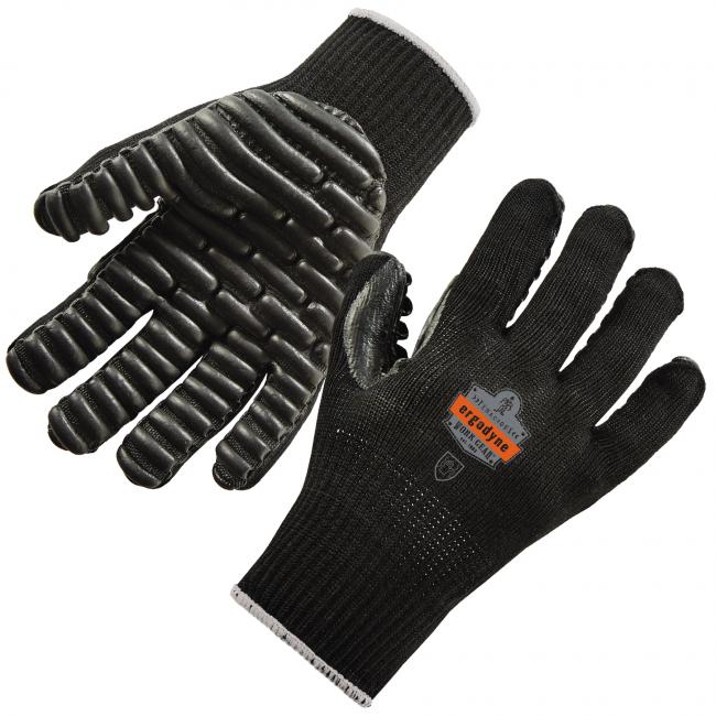 17593 Certified Lightweight Anti-Vibration Gloves, Black - Medium