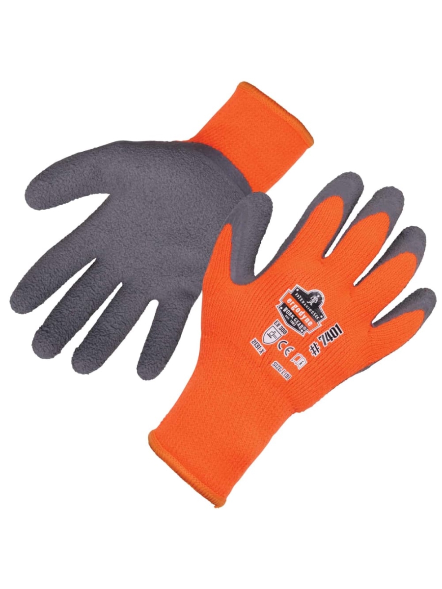 Picture of ProFlex 17626 Latex Coated Lightweight Winter Work Gloves&#44; Orange - 2XL