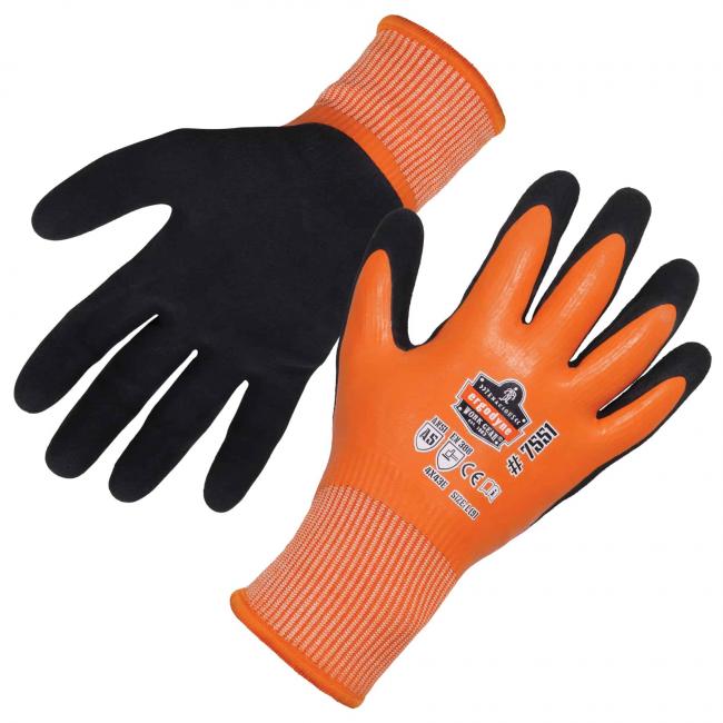 Picture of ProFlex 17672 Coated Waterproof Winter Work Gloves&#44; Orange - Small