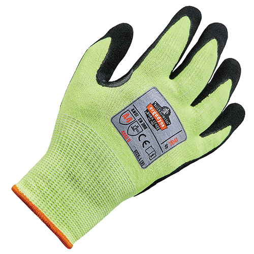 Hi-Vis Nitrile-Coated Cut-Resistant Gloves - Lime - 2XL - Superior Grip