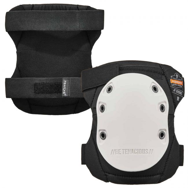 Picture of ProFlex 18316 Long Textured Hard Cap Knee Pads&#44; White Cap