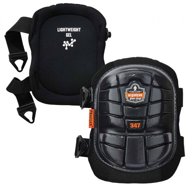 Picture of ProFlex 18447 Long Cap Lightweight Gel Knee Pads&#44; Black