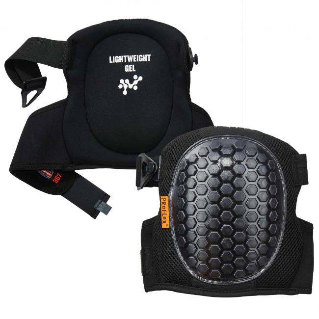 Picture of ProFlex 18467 Round Cap Lightweight Gel Knee Pads&#44; Black