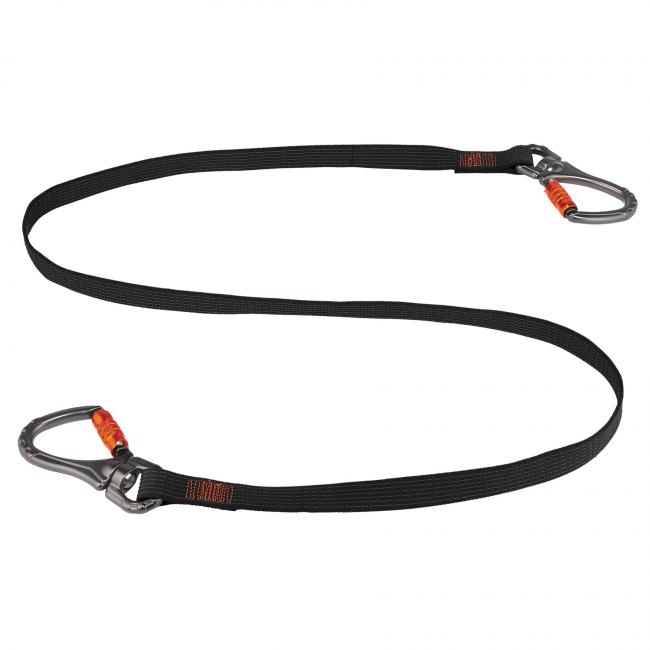 Tool Lanyard with Dual Carabiner - Black - Standard - 40 lbs Capacity
