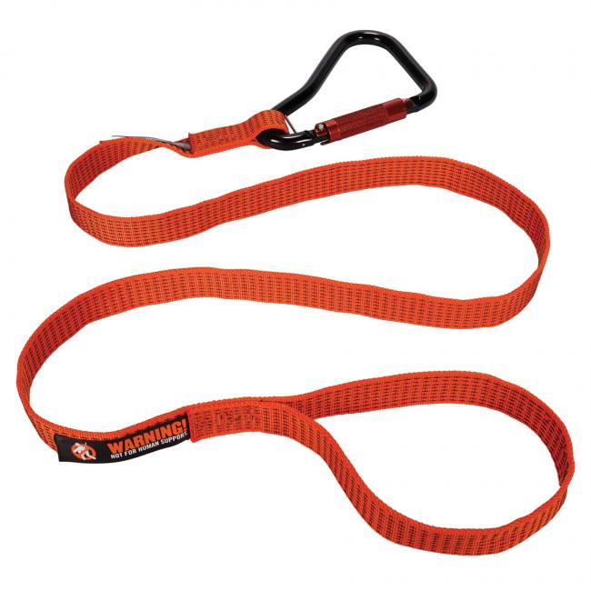 19148 80 lbs Tool Lanyard - XL Locking Carabiner Plus Loop, Orange - Standard