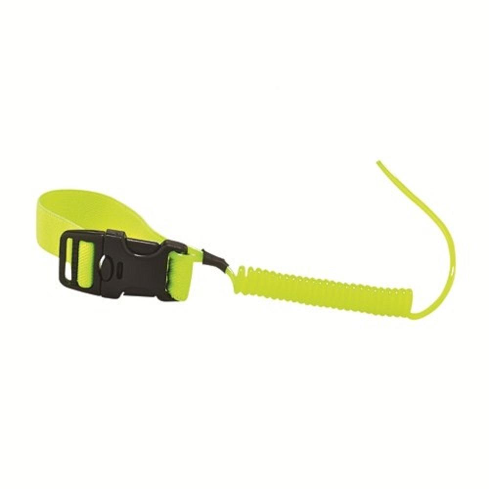 2 lbs Coil Tool Lanyard with Buckle, Lime