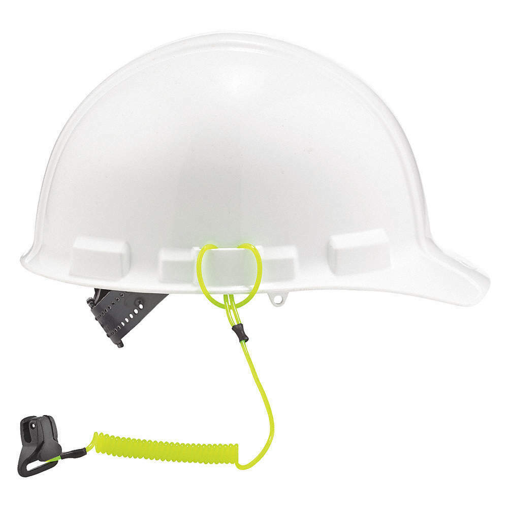 19159 2 lbs Coil Tool Lanyard with Clamp, Lime