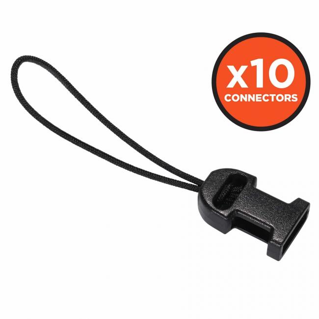 Picture of Squids 19165 Barcode Scanner Lanyard - Loop Attachment Replacements&#44; Black - Pack of 10