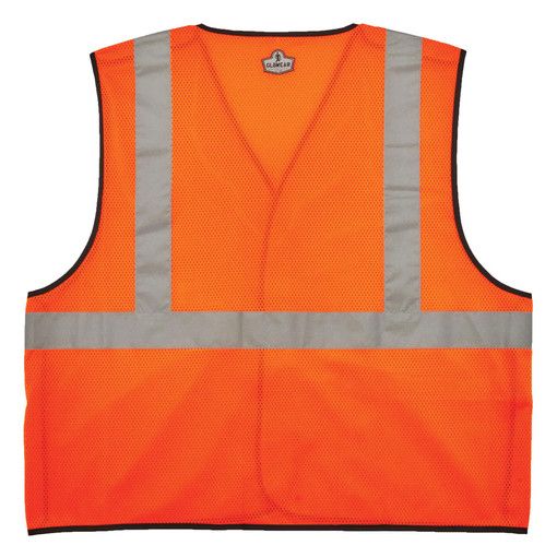 Breakaway Mesh Vest with ID Badge Holder, Orange - Large & Extra Large