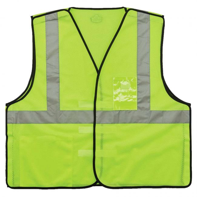 Breakaway Mesh Safety Vest - Lime - Small & Medium - ID Badge Holder