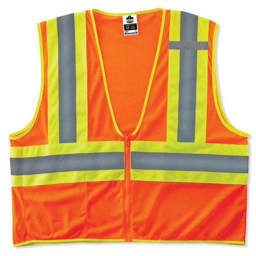 Type R Class 2 Economy Two-Tone Vest, Orange - Extra Small