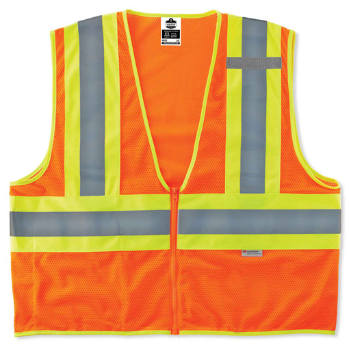 Two-Tone Vest, Orange - 4XL & 5XL