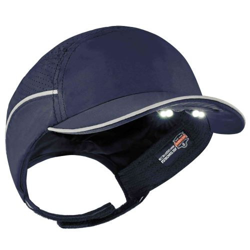 Bump Cap, Short Brim Baseball, Polyethylene, Hook-and-Loop Suspension