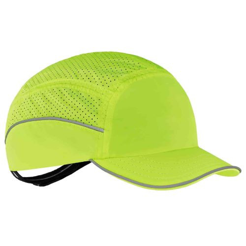Bump Cap, Short Brim Baseball, Polyethylene, Hook-and-Loop Suspension
