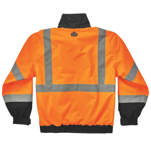 Type R Class 3 Thermal High Visibility Jacket with Fleece-Lined Bomber, Orange - Large