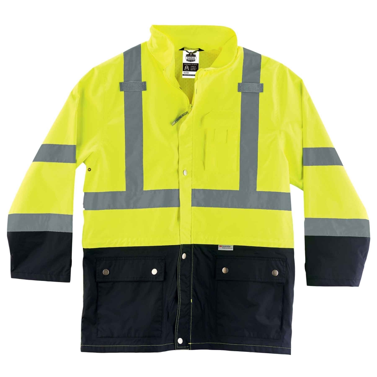 Type R Class 3 Hi-Vis Rain Jacket - Lime - Extra Large - Waterproof & Reflective