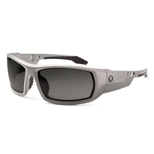 Odin Safety Sunglasses, Matte Gray & Polarized Smoke Lens