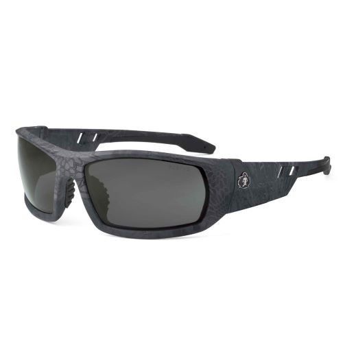 ODIN, Safety Glasses, Uncoated, Smoke Lens, Kryptek Typhon Frame, Full-Frame, Polarized