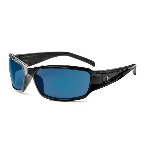 Picture of Skullerz 51092 Thor Safety Sunglasses&#44; Black & Blue Mirror Lens