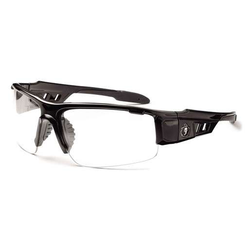 DAGR-AF, Safety Glasses, Anti-Fog, Clear Lens, Black Frame, Half-Frame