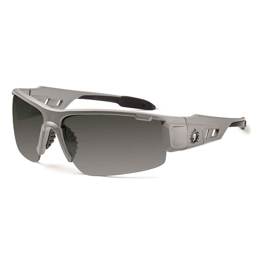Dagr Safety Glasses, Matte Gray & Polarized Smoke Lens