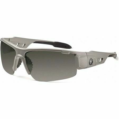 Picture of Skullerz 52133 Dagr Safety Sunglasses&#44; Matte Gray & Anti-Fog Smoke Lens
