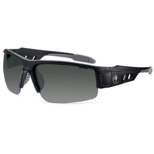 DAGR-AF, Safety Glasses, Anti-Fog, Smoke Lens, Matte Black Frame, Half-Frame